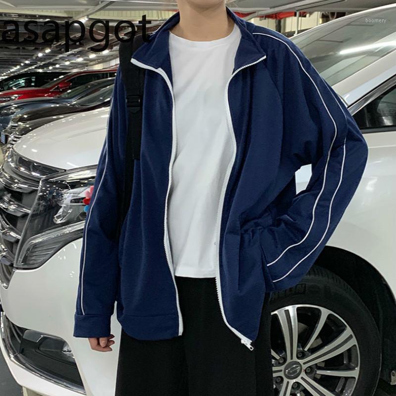 

Women's Jackets Women's Spring Korean Wild Stand White Long Sleeve Women Jacket Loose Casual Streetwear Slim Thin Striped Coat Cotton