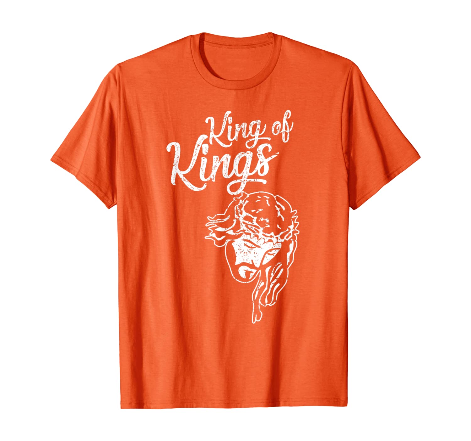 

Jesus Christ is King T-Shirt, White;black