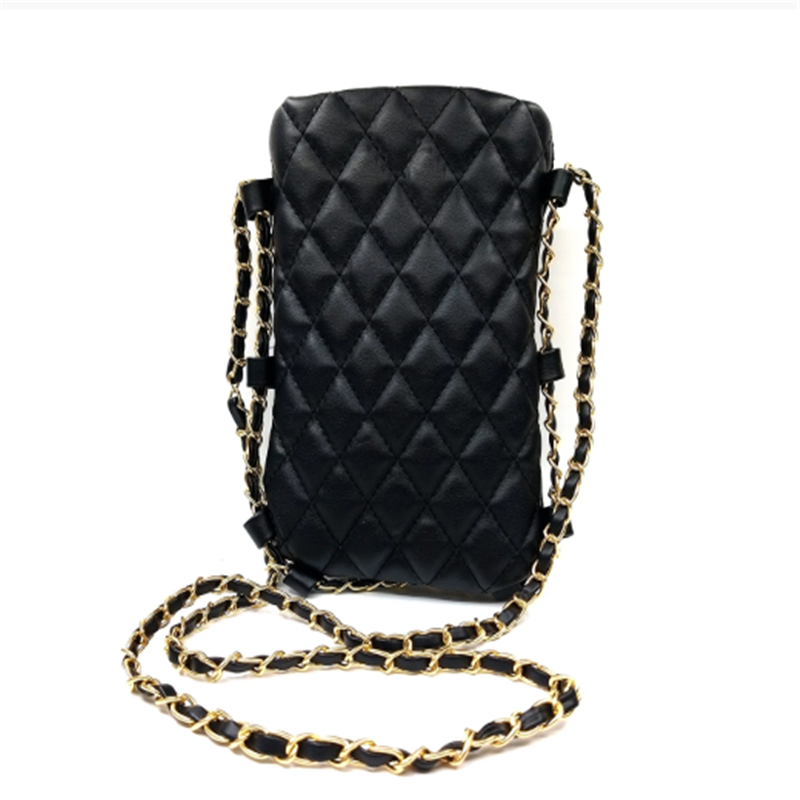 

luxury leather classic plaid high quality lady messenger bag suitable for Apple iphone 12 11 xs max Samsung S20P mobile phone accessory bag