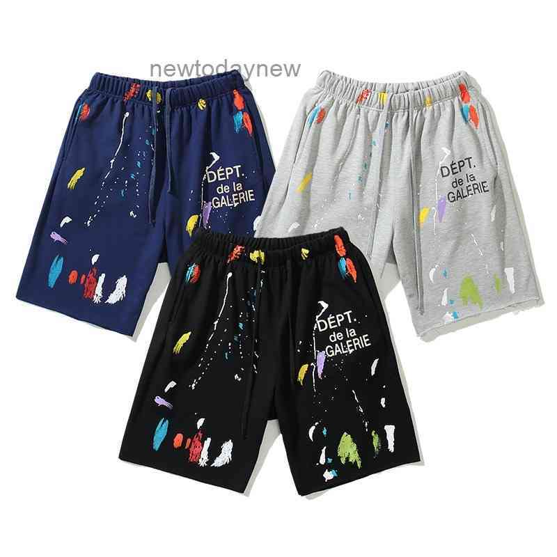 

printed Gary gallerydept mens ins shorts casual men's 2022 new summer clothes and wo running fashion brand, Royal blue