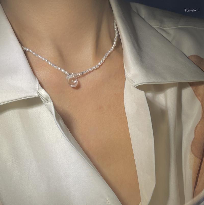 

Chains Twor Spring And Summer Original Handmade Natural Small Pearl Necklace Clavicle Chain Exquisite Retro Twin