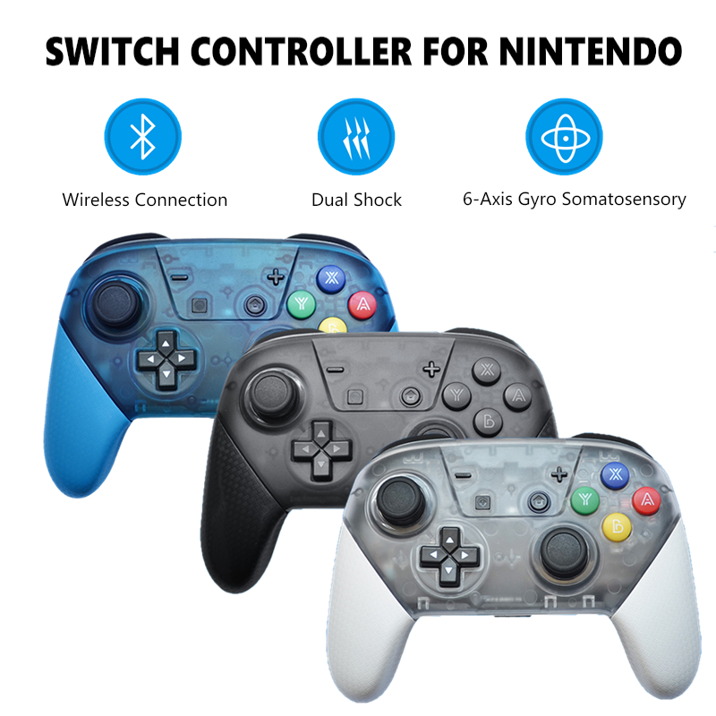 

Wireless Bluetooth Switch Pro controller with 6-Axis Handle For Nintendo NS-Switch Lite Gamepad PC Steam Game Joystick