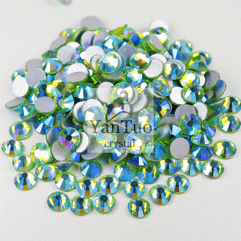 

Wholesale Peridot AB flat back More 100 colors Rhinestone used for jewelry purse handbags Eyebrow pencil eyelashes lipst