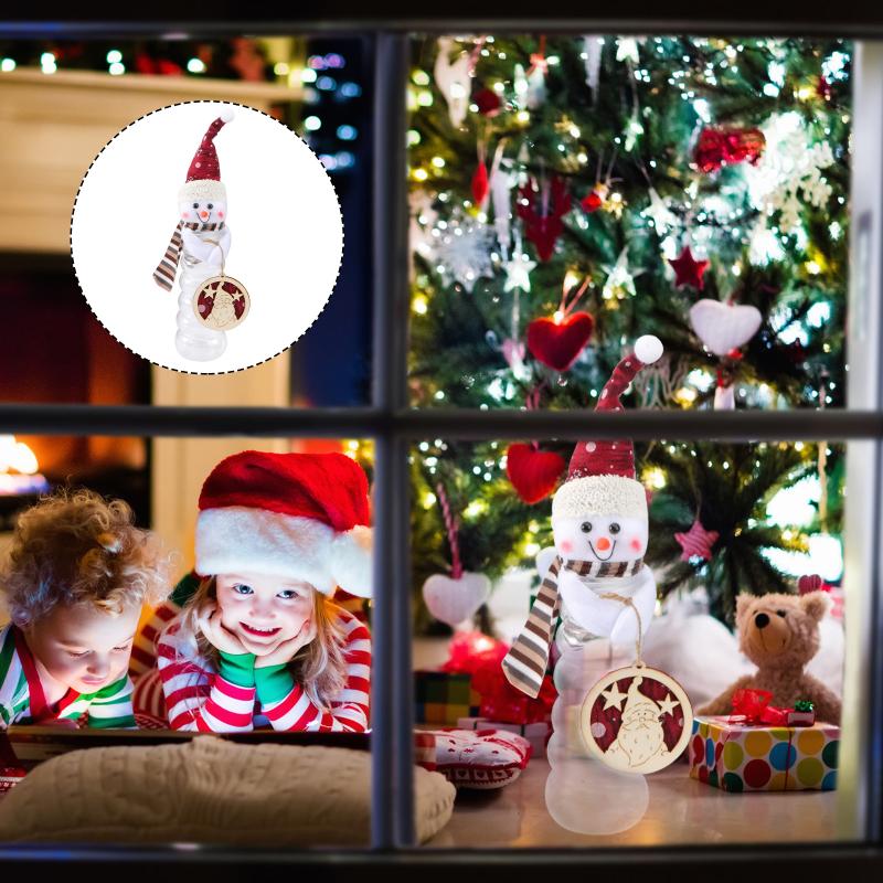 

Christmas Decorations Lovely Storage Jar Plastic Candy Can Sweets Adornment