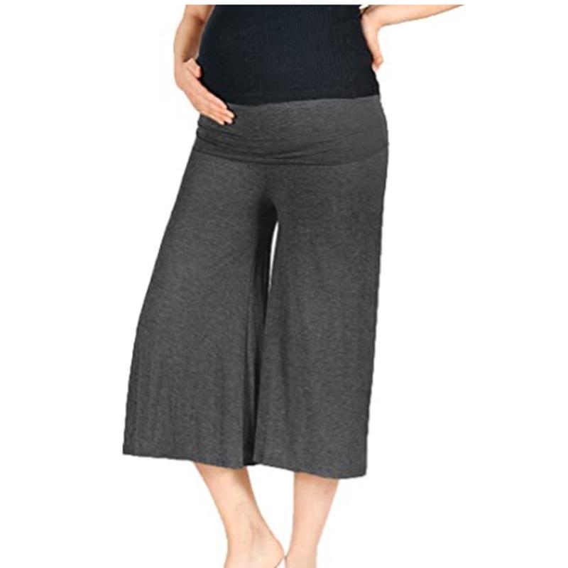 

Maternity Bottoms Pregnant Women Summer Thin Cotton Wide Leg Pants Loose Abdomen Trousers Autumn Pregnancy Cropped Belly, 1001 qianhui