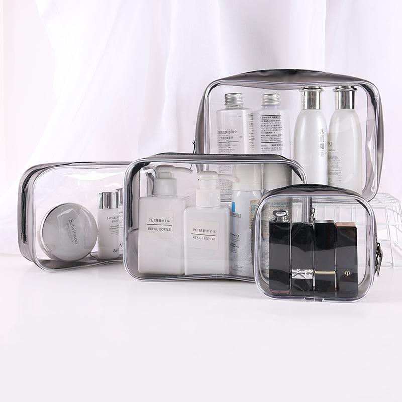 

Storage Bags Transparent PVC Travel Organizer Clear Makeup Bag Beautician Cosmetic Beauty Case Toiletry Wash