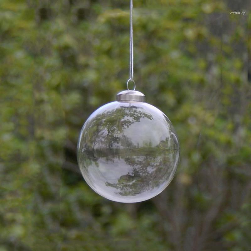 

Party Decoration 2pcs/pack Diameter=7cm Small Size Transparent Glass Globe Christmas Tree Hanging Decorative Handmade Pendant Friend Gift