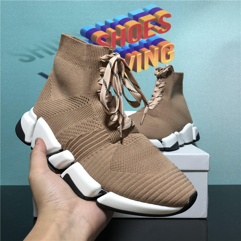 

top quality luxurys designers shoes Pairs men women pairs socks speed 2.0 trainer triple s sneakers mens womens outdoor platform casual shoes, Black