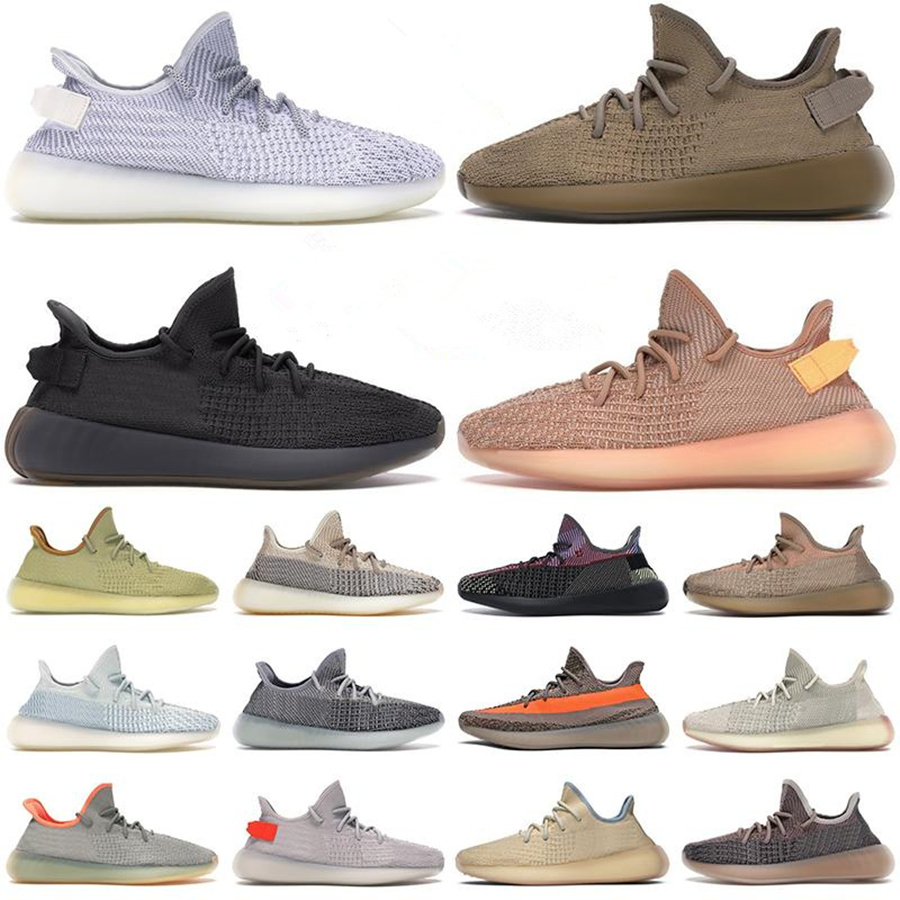 

2021 Kanye Men Women yeezys RunnIng Shoes boost Tail Light Cinder Reflective Yecheil Zebra Blue Tint Static Desert Sage Beluga Earth West Sports 350 v2 Outdoor Shoe, Color 3