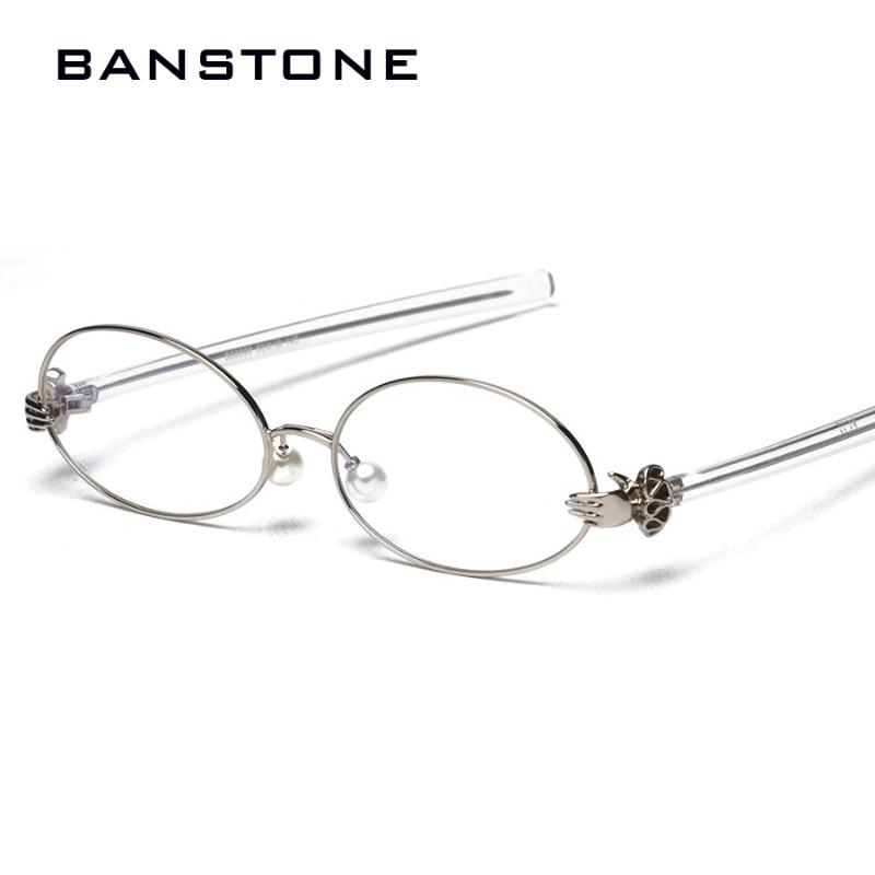

Women Men Fashion Vintage Oval Style Metal Frame Clear Lens Glasses Sunglasses Frames