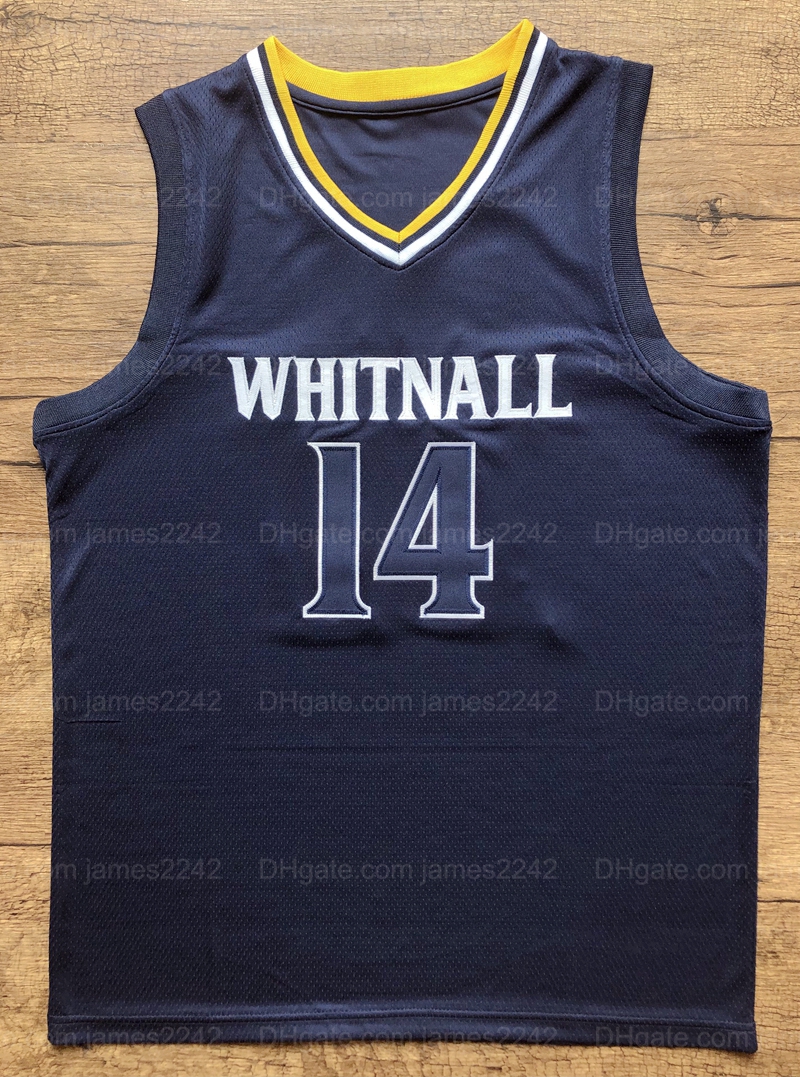 

Ship From US Mens Tyler 14 Herro Whitnall High School Basketball Jersey All Stitched Navy Size S-2XL Top Quality, Blue