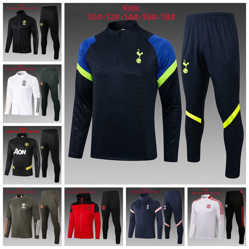 

21/22 TOTTENHAM Kids Jacket tracksuits training suit jogging set Football soccer Jerseys kit uniform chandal survetement LUCAS Maillots de Foot HG05