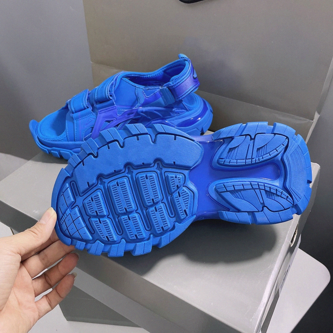 

2021 track sandals Platform Fashion men Women mens Sneakers slippers Pink White Black Blue Slides Beach Casual Shoes Thick bottomed sty W79W#