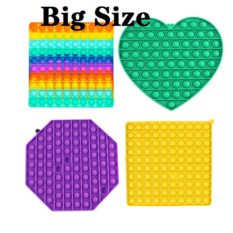

TikTok BIG SIZE Colorful Push Pops Fidget Bubble Sensory Squishy Stress Reliever Autism Needs Anti-stress Pop-It Rainbow Adult Toys Stock