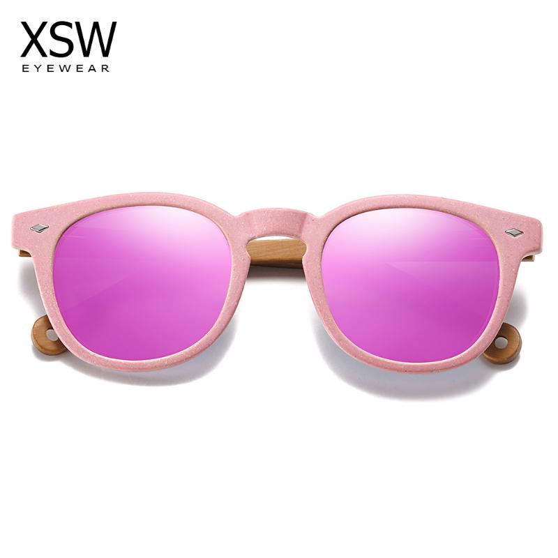 

Sunglasses XSW Wooden Women Vintage Brand Designer Polarized Sun Glasses Shades Style Female UV400, White;black