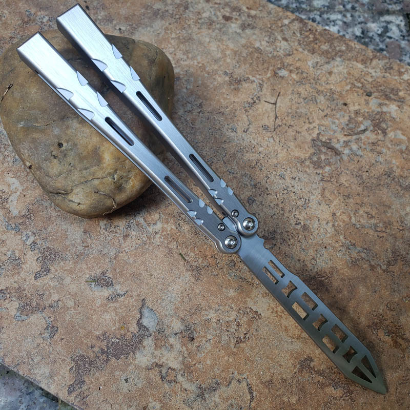 

Special Offer TheOne Alien Butterfly Practice Throwing Knife D2 Not Sharp Blade 6061 Aviation Aluminum Handle Camping Survival Outdoor Tools