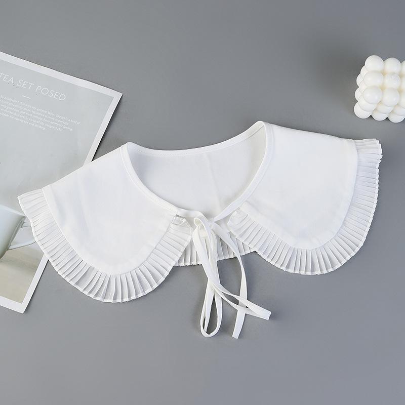 

Bow Ties Korean Fake Collar For Women Shirt Blouse Shoulder Doll Detachable Tie Necklace Clothes Accessories