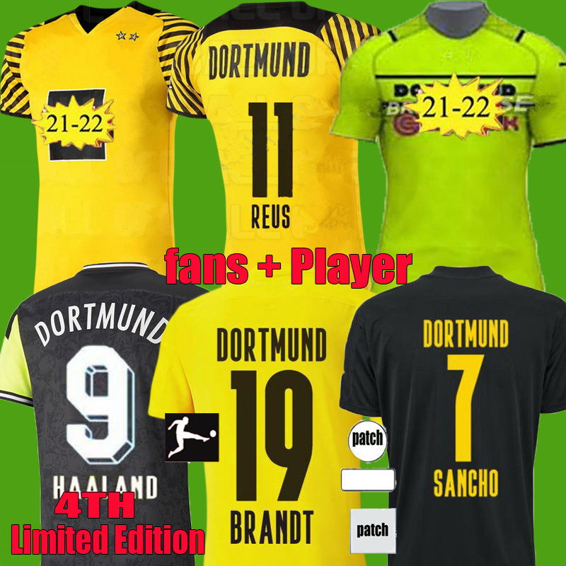 

FANS & Player version Borussia HAALAND 4th dortmund soccer jersey 1990 Limited Edition 2021 2022 REUS BELLINGHAM SANCHO HUMMELS BRANDT 20 21 22 Third football shirts, 3rd white
