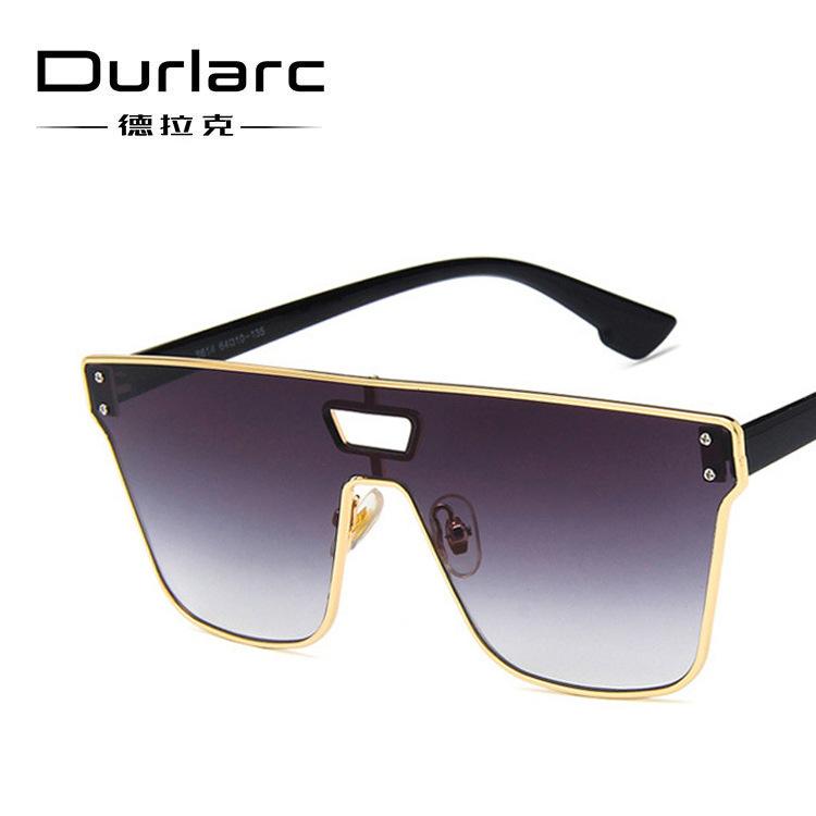 

Sunglasses Double Beam Retro Large Frame 2021 Round Face