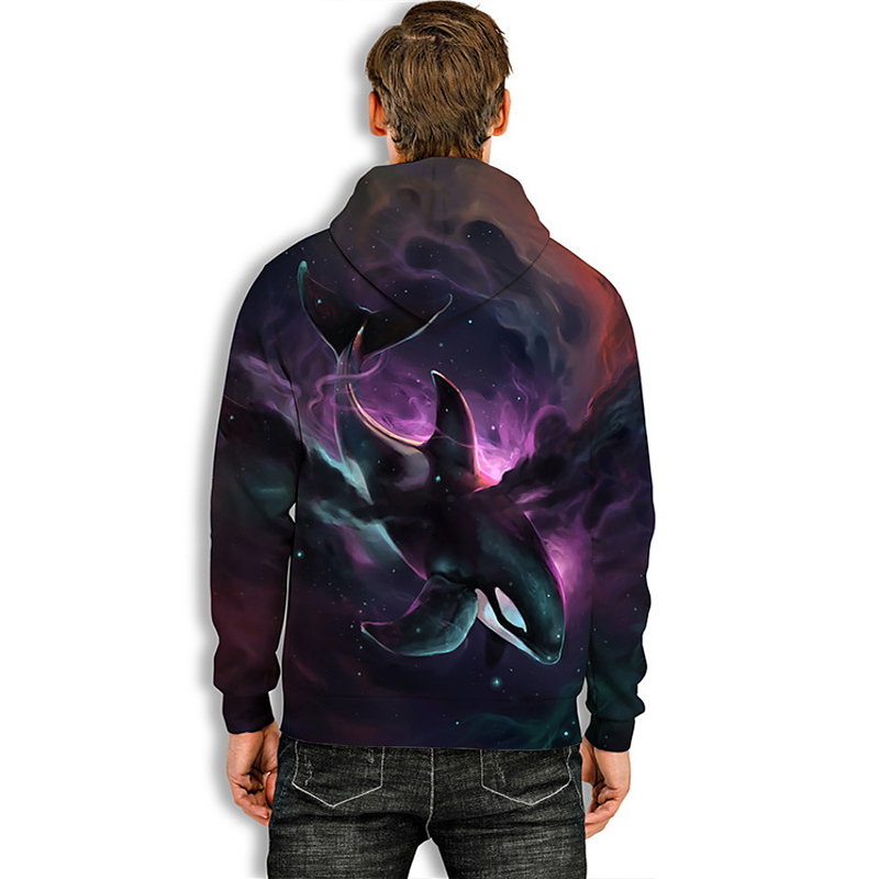

Leopard print beast men's 3D printing hoodie visual impact party top punk goth round neck high quality American sweatshirt hoodie, Black