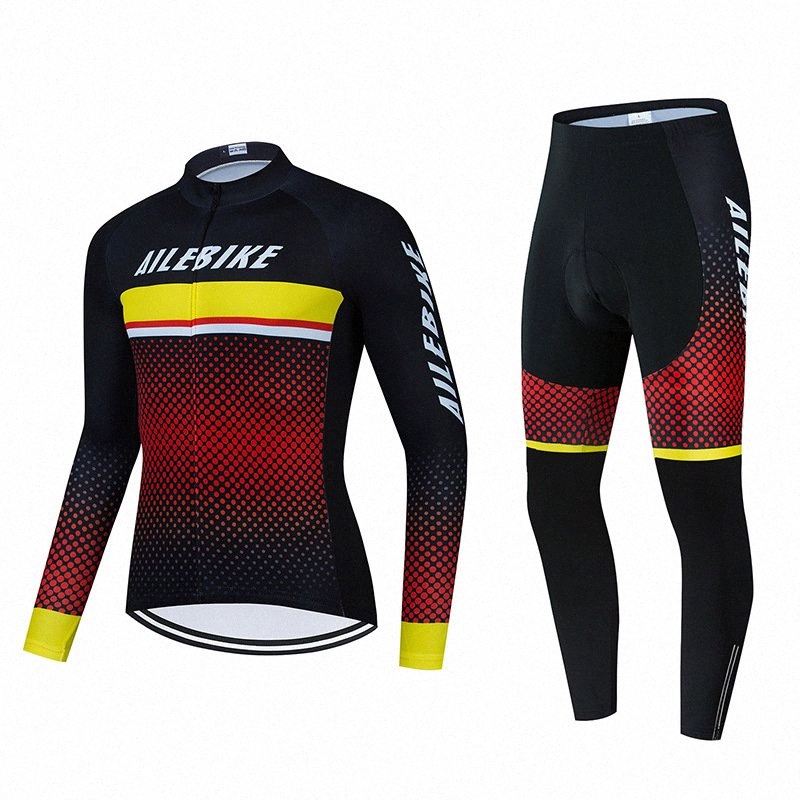 

Cycling jerseys AILEBIKE thin long road car perspiration mountain bike wholesale air cycling suits W2Op#, Gray