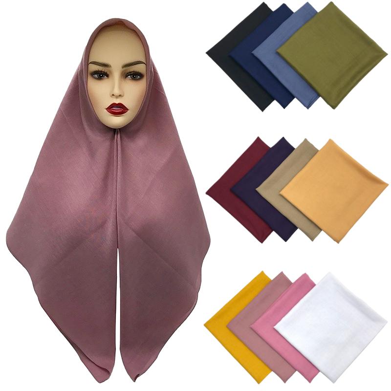 

Scarves Voile Hijab Square Scarf Malaysia Bawal Tudung Muslim Headscarf Shawls Lady Plain Solid Bandana For Women