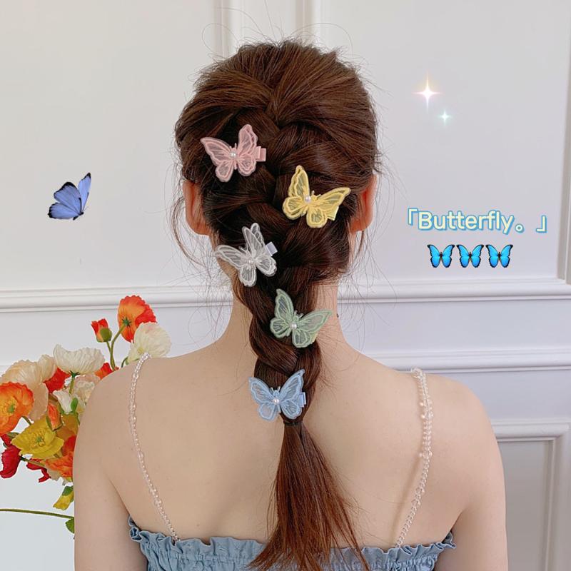 

Hair Accessories 5pcs Women Girls Cute Colorful Butterfly Hairpins Beautiful Ornament Barrettes Headband Clips Fashion