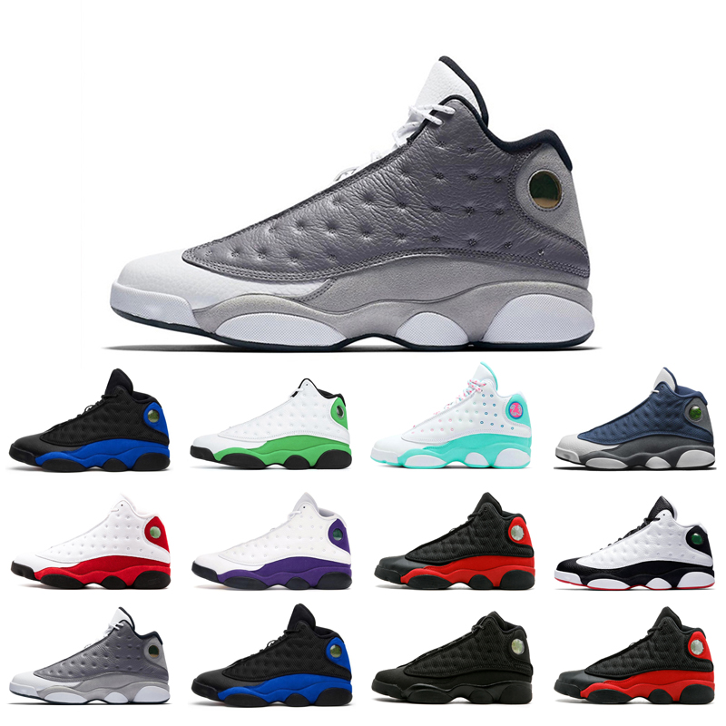 

13s man basketball shoes Atmosphere Grey Aurora Green Black Cat bred Chicago court purple He Got Game Hyper Royal LUCKY playground trainer athletic outdoors