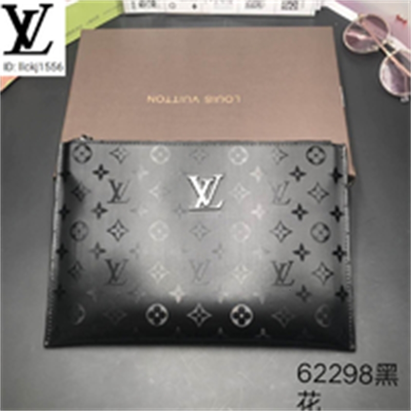 Designer Luxury 3obk M62298 Black Durable Men's Clutch Men Real Leather Long Wallet Chain Wallets Compact Purse Clutches Evening Brand Key C