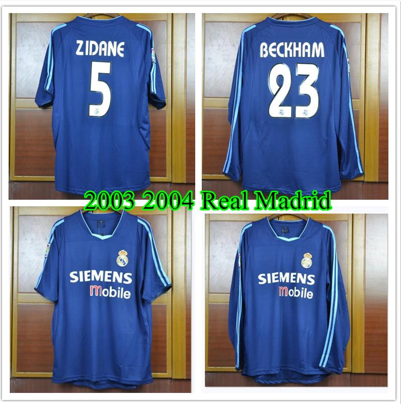 

Best thai quality 2000 2001 2003 2004 Real Madrid Retro soccer Jerseys FIGO RONALDO ZIDANE OWEN BECKHAM CARLOS RAUL 00 01 03 04 Retro footba, Black