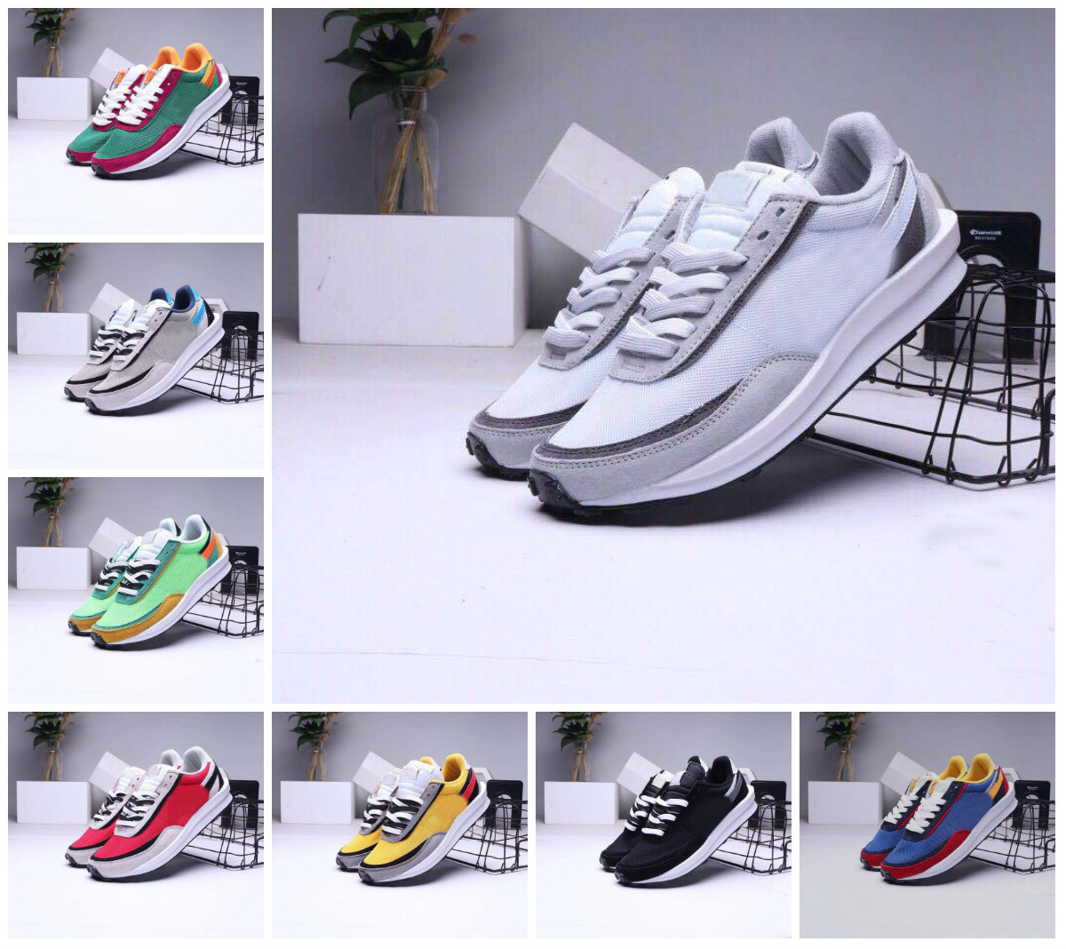 

2021 Mens Running Shoes LDV Waffle Travis Chunky Dunky Women Racer Black Summit White Nylon Blue Green Multi Tripe Daybreak Trainers Sports SNEAKERS, A-s005