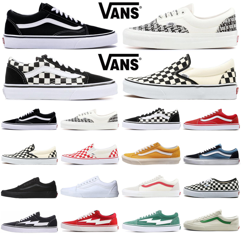 

vans Old Skool van Canvas men women running shoes classic white Skateboard slip on Fear of God Sneakers Skate sports size 36-44