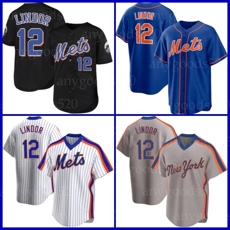 

12 Francisco Lindor Jersey New Jacob deGrom York Pete Alonso Noah Syndergaard Mets Darryl Strawberry Baseball Jeff McNeil Yoenis Cespedes, Custom cool base men jersey