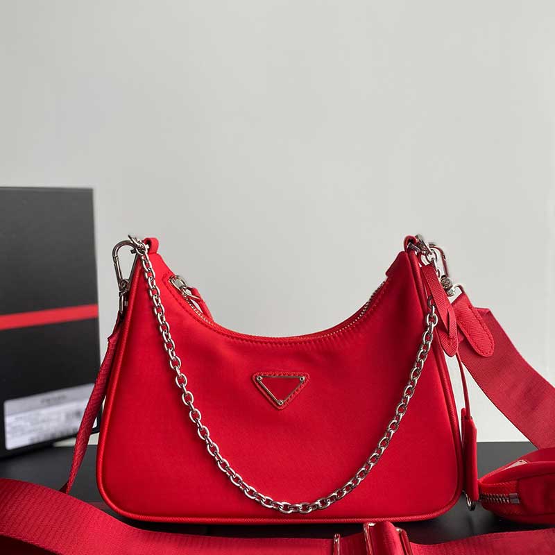 

2021 Three-piece suit wholesale camvas hobo for women shoulder bag chest pack lady Tote chains handbag Luxury brand designer bags