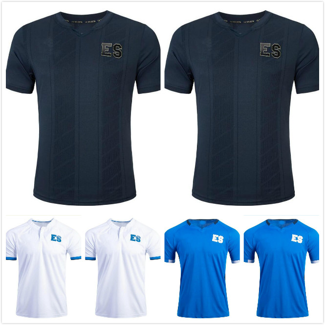 

21/22 El Salvador soccer jerseys ES national team home black 2021 2022 Alex RoldÃ¡n Darwin CerÃ©n Eriq Zavaleta Amando Moreno Narciso Orellana, Black;yellow