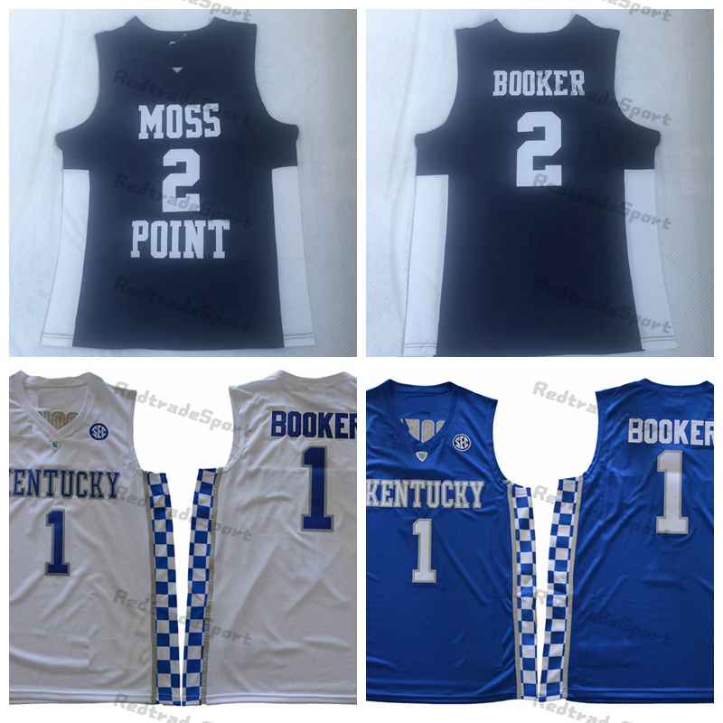 

Vintage #2 Devin Booker Moss Point High School Jersey Black Kentucky Wildcats Basketball Jerseys Stitched Shirts -XXL, Black hs 2
