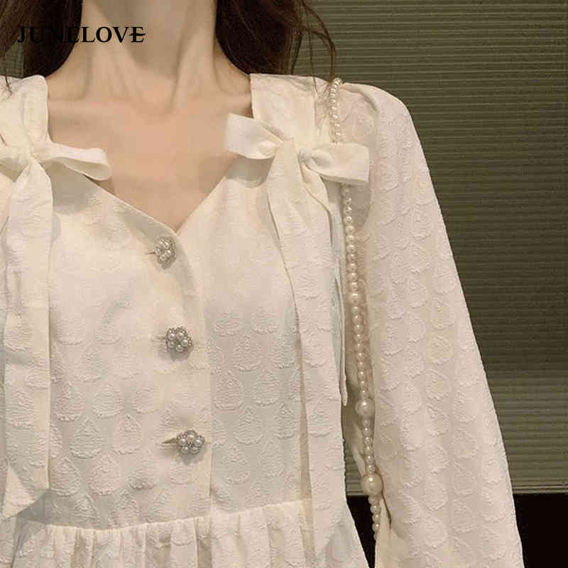 

Female Party Casual Holiday Harujuku Korean Dress Summer Kawali Fairy Women Elegant Sweet Designer Midi 210517, As picture