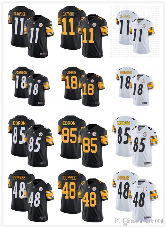 

Men Women Youth PittsburghSteelers11 Chase Claypool 85 Eric Ebron 18 Diontae Johnson 48 Bud Dupree Custom Football Jersey, Colour