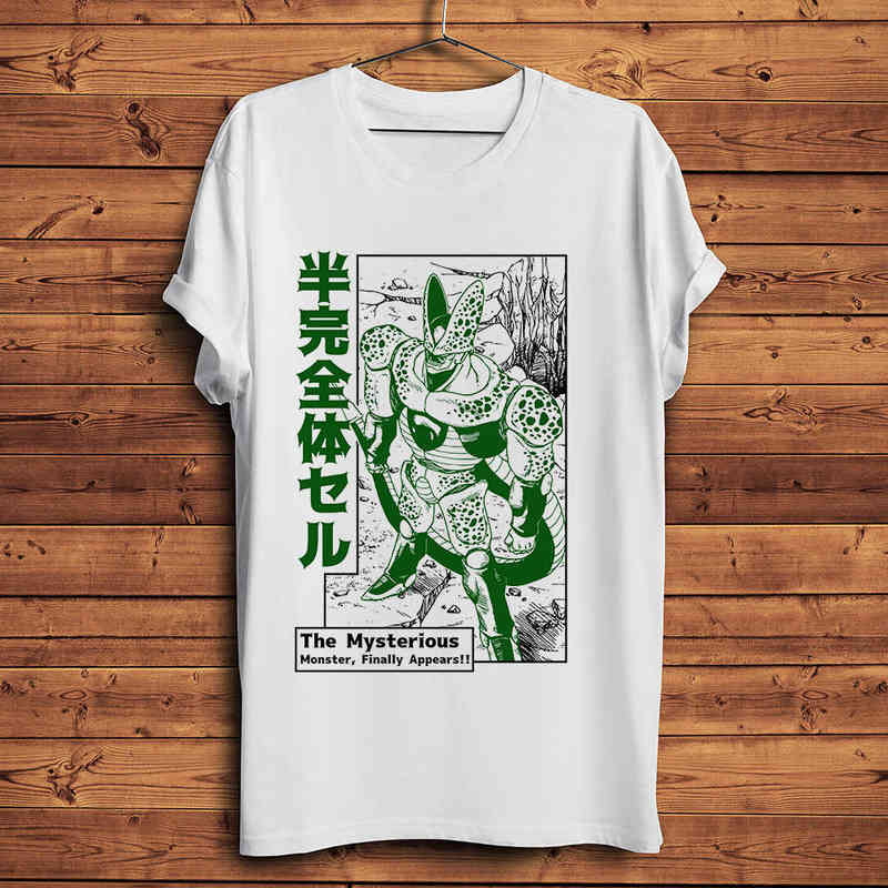 

funny dbz cell perfect form anime t shirt men manga dragon streetwear tshirt unisex white casual Tee homme G1230, 3006