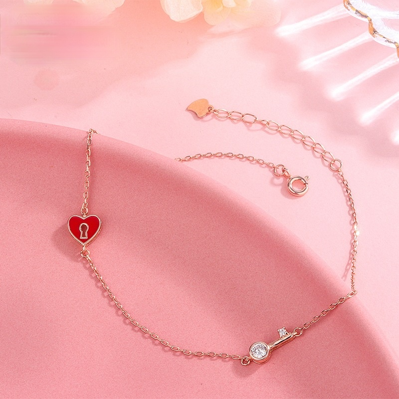 Sexy heart-shaped simple forest personality fashion Anklet children&#039;s small lucky Anklet suitable for dating party wedding wear-image-704568051