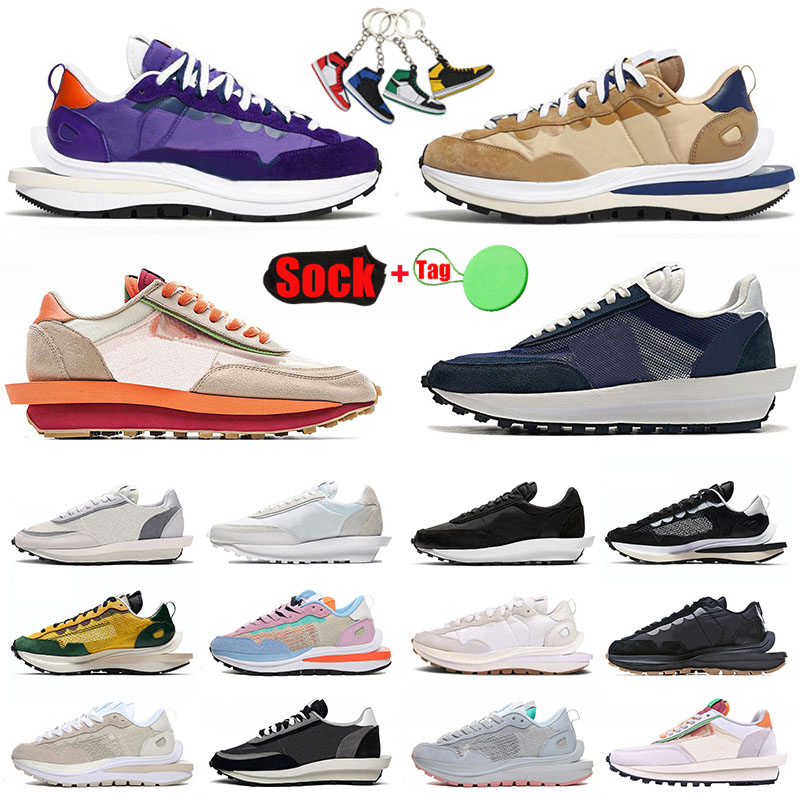 

Sacais x VaporWaffle Pegasus Running Shoes Chunky Dunky Men Women Dark Iris Sesame Blue Void Sports LDWaffle Waffle Black White Sneakers Trainers Outdoor Walking, C31 pink 36-40