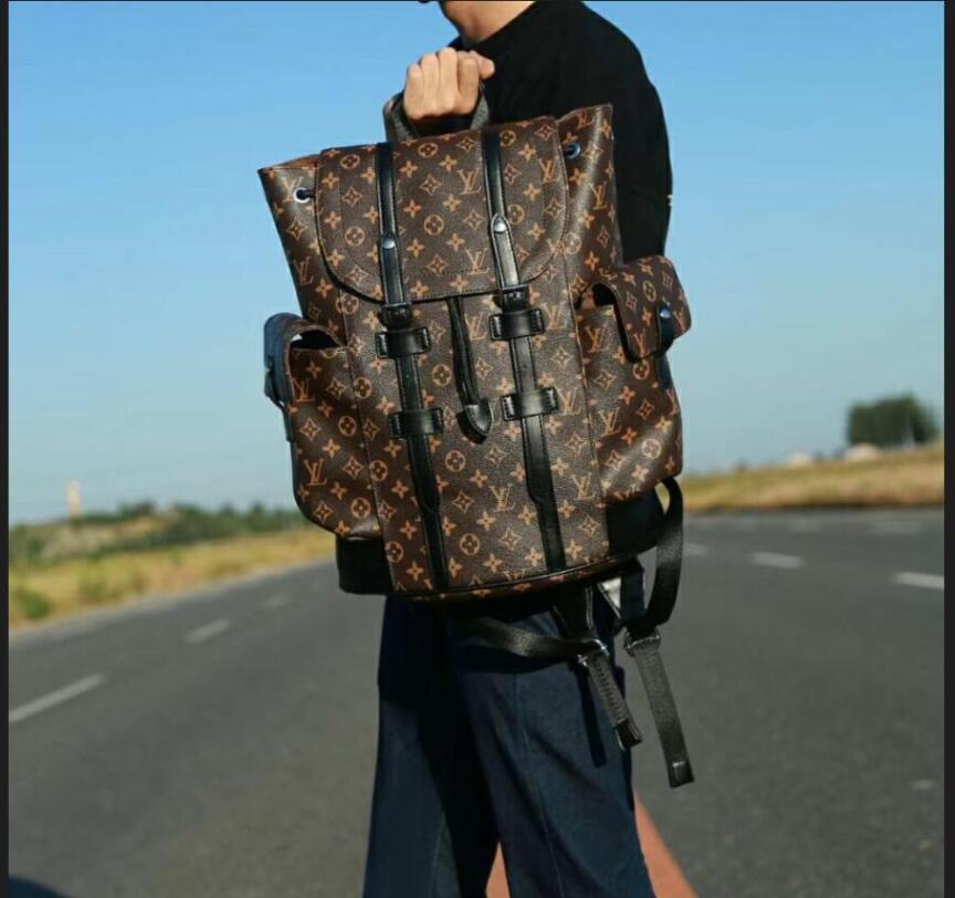 

1-2 LV LOUIS 1 VITTON Backpack Men Leather Shoulder Bags Top Quality Backpack school bags Women Travel Messenger Bags Purse Totes