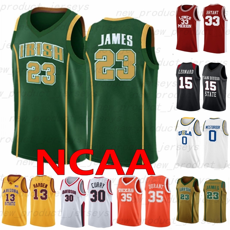 

0 WESTAROOK 13 HARDEN 15 LEONARD IVERSON ANTHONY NCAA College league Basketball jerseys 23 JAMES 33 BRYANT 30 CURRY 35 DURANT Men jersey, Daxue lanqiu