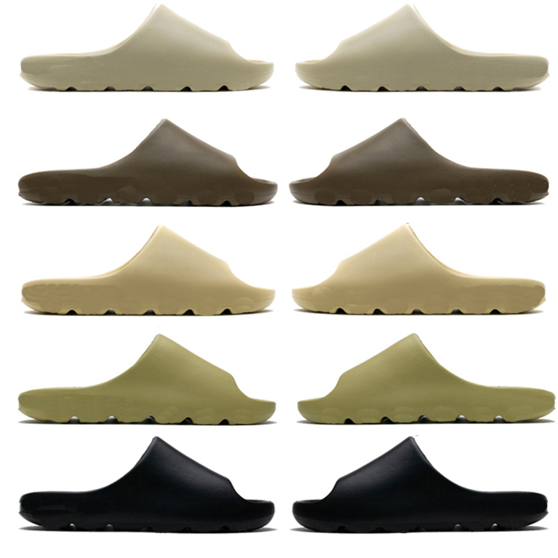 

men women foam runner sandals moon gray slipper desert sand mens slide core orange soot slippers, Black