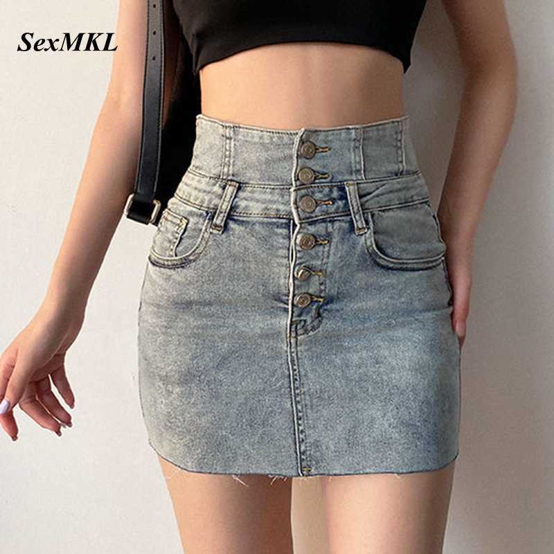 

Sexy Summer Denim Mini Skirts Women Fashion High Waist Jeans Bodycon Skirt Korean Fashion Clothing Y2k Slim Pencil Skirt XL 210528, Blue