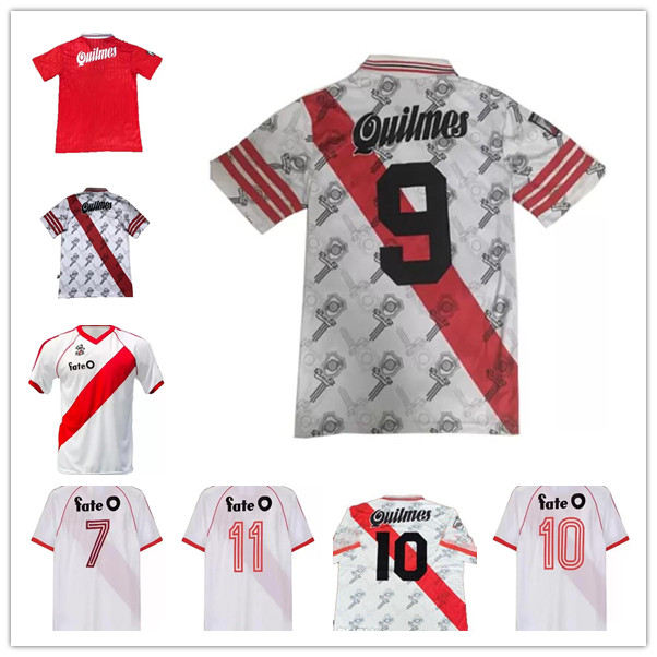 

FRANCESCOLI River Plate 1986 1995 1996 Retro Soccer Jerseys 86 95 96 CANIGGIA SALAS CRESPO D.TREZEGUET Vintage Football Camiseta Classic Shirts, 95-96 home