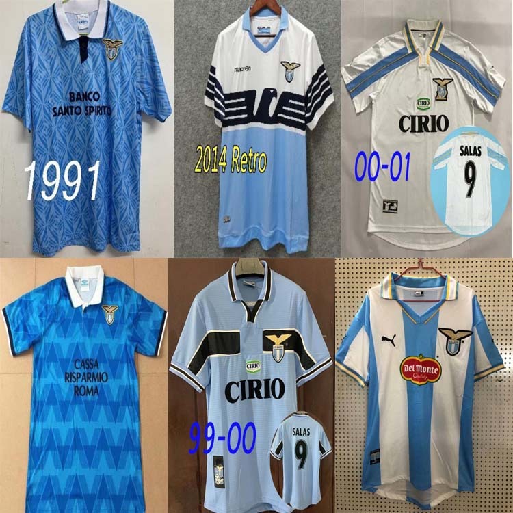 

1989 1990 1991 1992 1999 2000 2001 soccer jerseys NEDVED SIMEONE SALAS GASCOIGNE home away football shirt VERON CRESPO NESTA, Multi