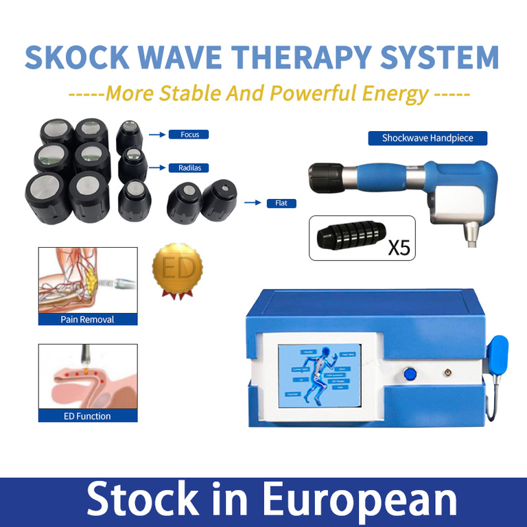 

Spain in stock Painless Shock Wave Therapy Machine For Pain Relief Arthritis Extracorporeal Pulse Activation Ed 2 Year Warranty
