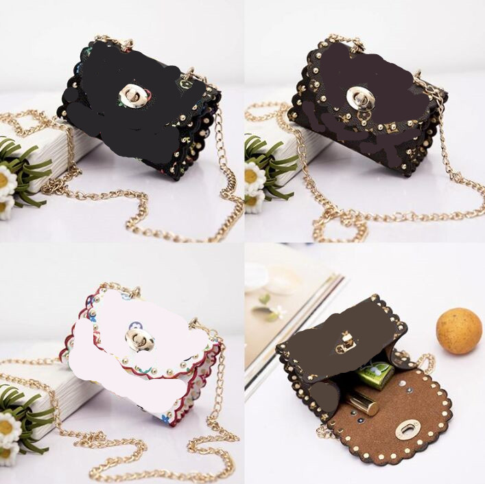 

Kids Handbags Shoulder Bag Fashion Print Baby Mini Lace Purse Bags Cute Girl Travel Casual Messenger Coin Purses for Girls Gifts, Black