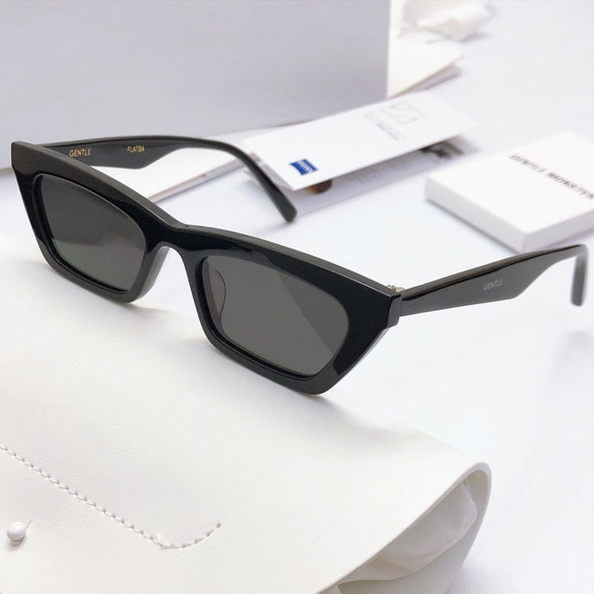 

Vintage Cat eye Korean brand GENTLE CHAPSSAL Sun acetate UV400 women men with Original packaging, White;black